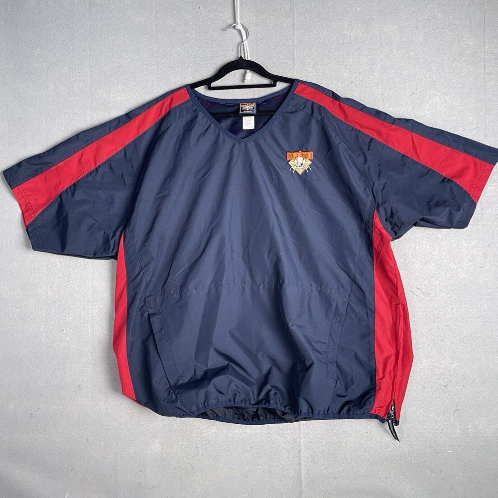 Cooperstown Authentic V Neck Size Large Navy‎ Blue Men's MidSleeve Pullover